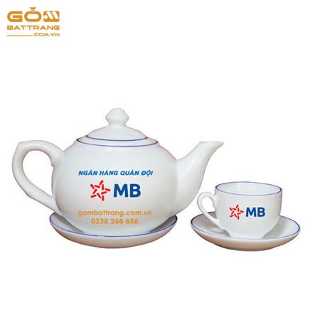 Bộ ấm trà in logo quà tặng gốm sứ cao cấp 1