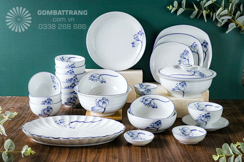 Bát đĩa Bát tràng đầy đủ món