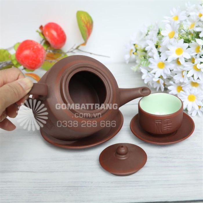 Ấm chén gốm tử sa Bát Tràng ACTL1 2024 005A7853