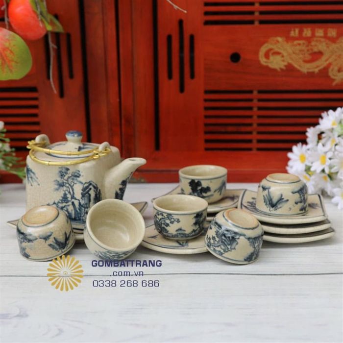 Ấm chén men rạn HULA25 1779