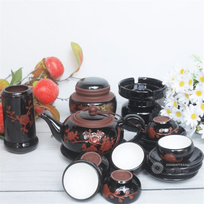 Ấm chén uống trà Bát Tràng chính hãng