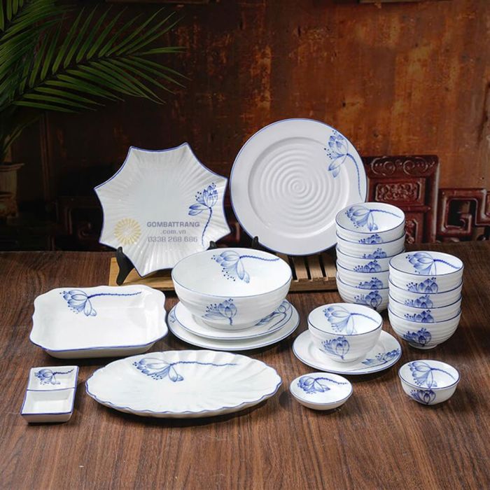 Bát Đĩa Bát Tràng Đẹp Trang Trí Bàn Ăn