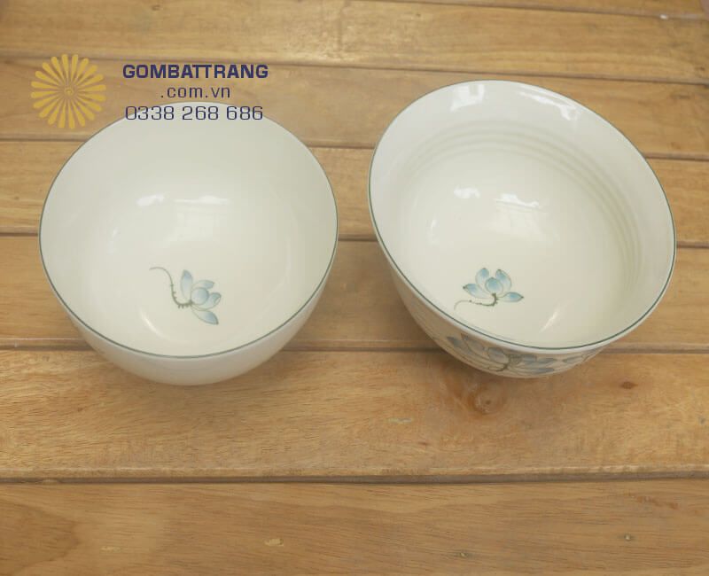 Bát đĩa bát tàng hoa sen tinh tế, giá thành rẻ