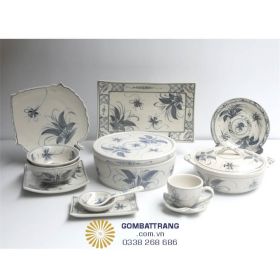 Bát Đĩa Cổ Men Rạn Hoa Văn Sang Trọng
