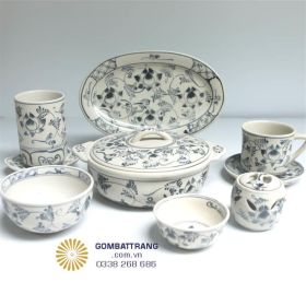 Bát Đĩa Đẹp Cho Nhà Hàng Hoa Sen Cổ Điển