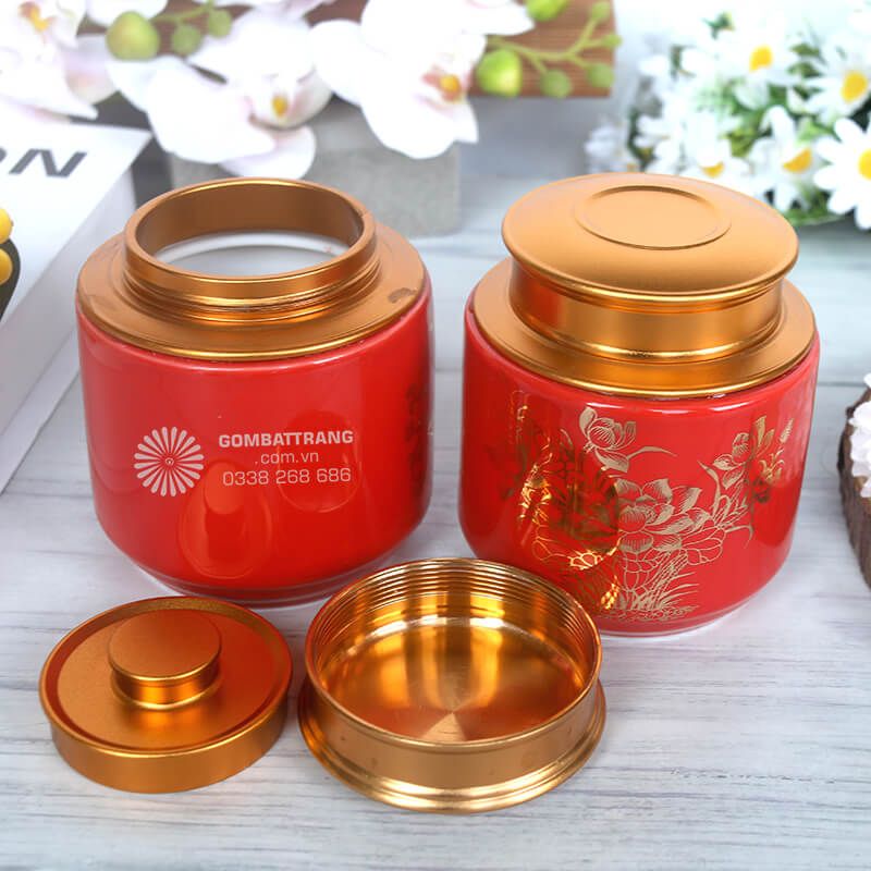 Lọ đựng trà gốm sứ là món quà tuyệt vời cho các dịp tân gia, sinh nhật, khai trương hay tết
