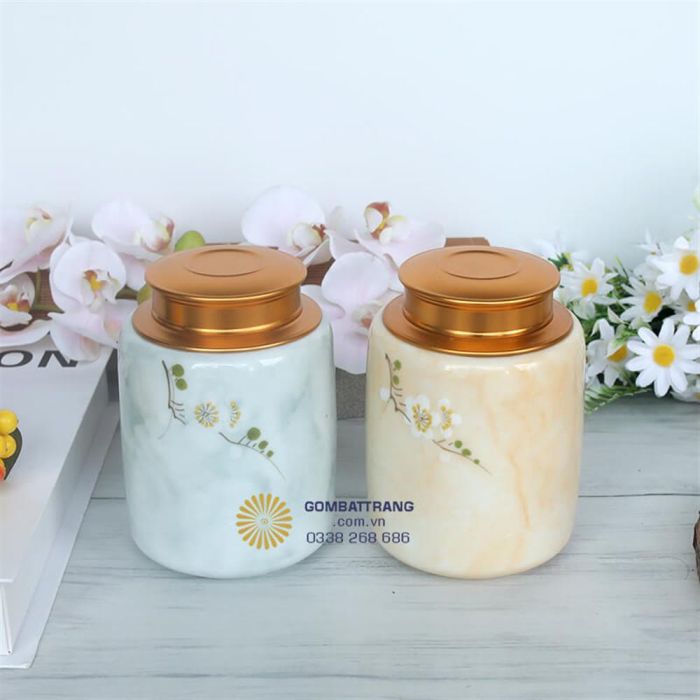 Bình Đựng Trà Khô Trang Trí Bàn Trà Đẹp