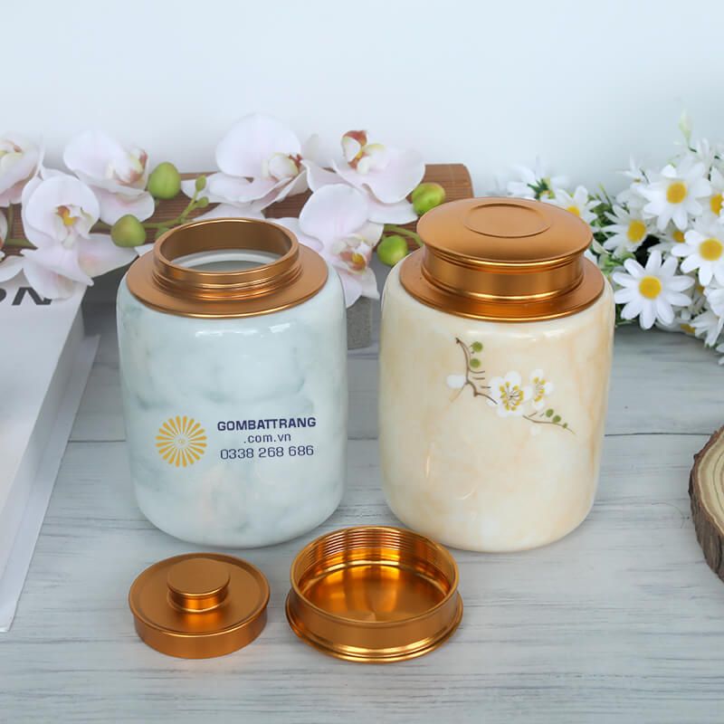  Hộp đựng chè đẹp làm từ gốm sứ có khả năng cách nhiệt và chống ẩm tuyệt vời
