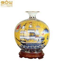 Bình Gốm Sứ Hút Tài Lộc Bát Tràng