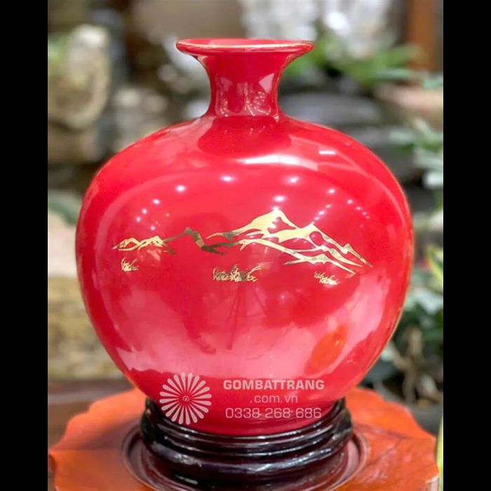 Bình Hoa Hút Lộc Mạ Vàng Sang Trọng