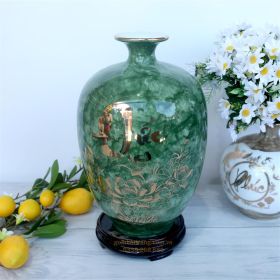 Bình Hoa Hút Tài Lộc Phúc Đức Hoa Sen Cực Đẹp