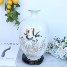 Bình Hút Lộc Vẽ Vàng 24k Phúc Đức Cực Đẹp