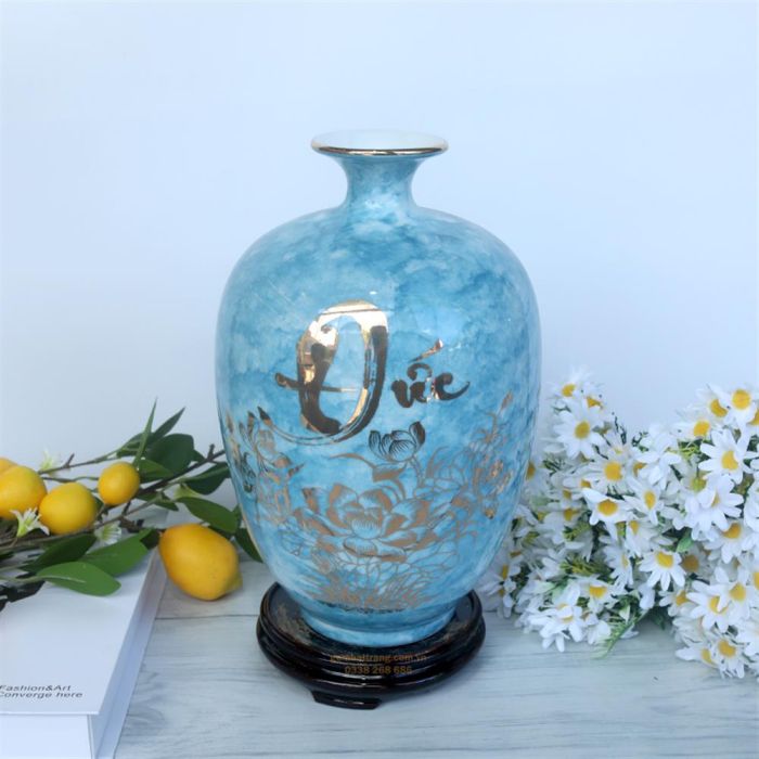 Bình Hút Tài Lộc Dát Vàng Giá Rẻ Cực Đẹp