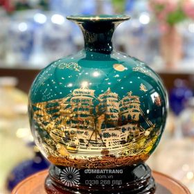 Bình Hút Tài Lộc Vẽ Vàng Thuận Buồm Xuôi Gió Cao Cấp