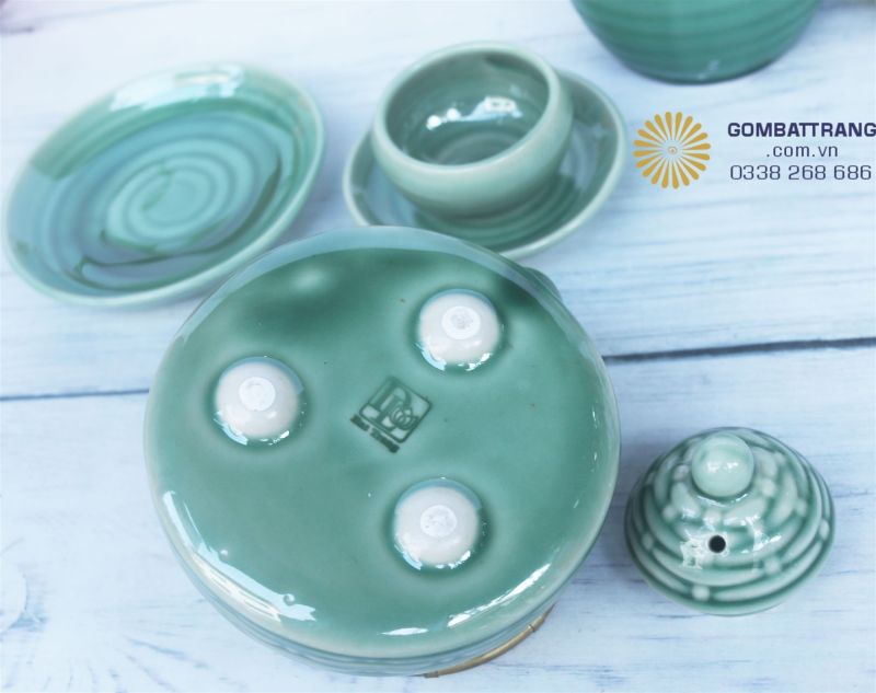 Chất men bóng loáng tuyệt đẹp của bộ ấm chén cao cấp