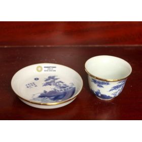 Bộ ấm chén giả cổ Bát Tràng cực sang