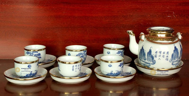 Chiêm ngưỡng vẻ đẹp bộ ấm chén giả cổ tinh xảo, ấn tượng