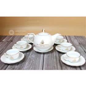 Bộ ấm chén in logo giá rẻ quà cho doanh nghiệp