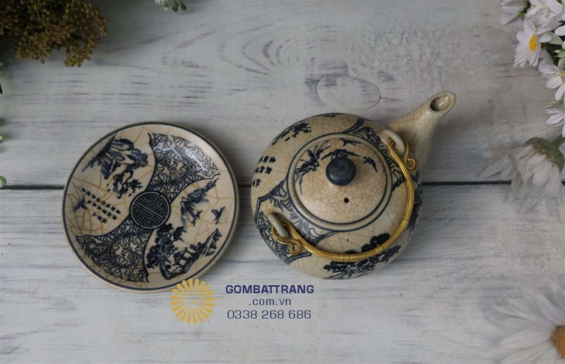 Lót chén đồng bộ làm nổi bật sự tinh tế của bộ ấm trà