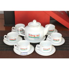 Bộ ấm chén quà tặng in logo đẹp giá tốt