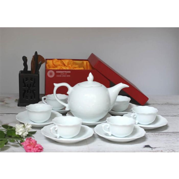 Bộ ấm chén trà làm quà tặng in logo rẻ đẹp