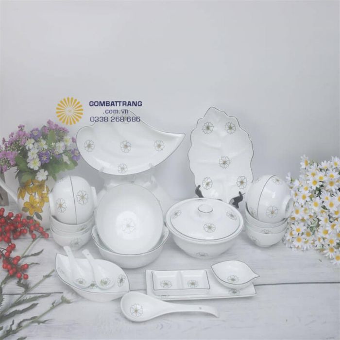 bộ bát đĩa ăn cơm đẹp trang trí bếp nhỏ