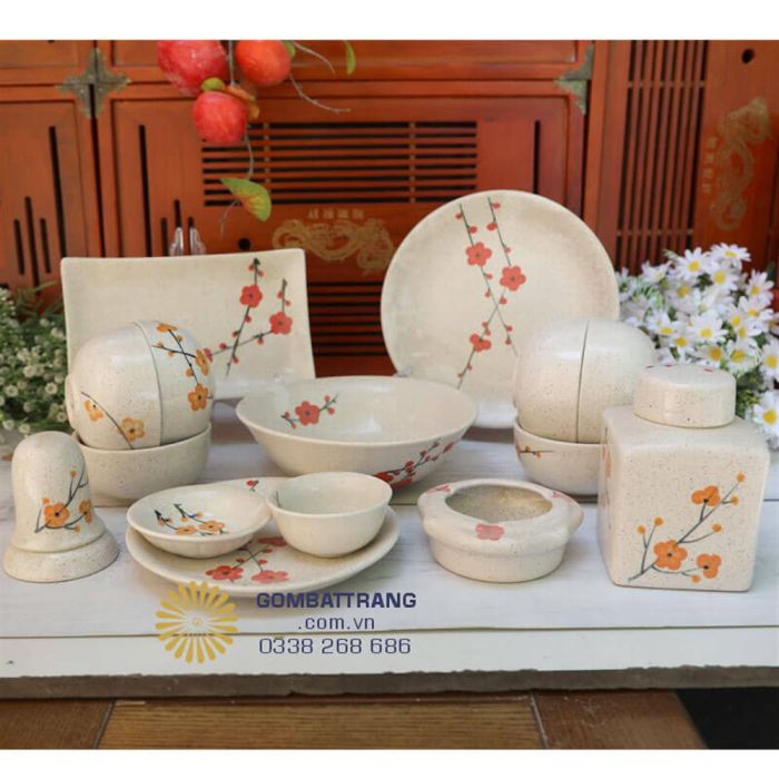 Bộ Bát Đĩa Bát Tràng HULA25 2043
