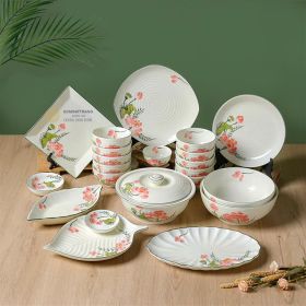 Bộ Bát Đĩa Bát Tràng Trang Trí Bàn Ăn Hoa Sen