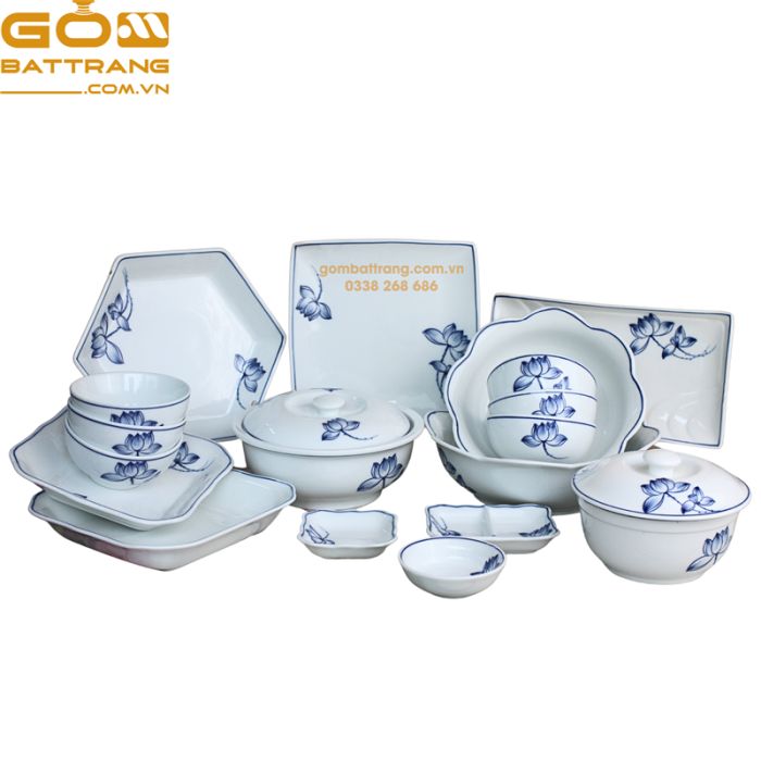 Bộ bát đĩa Bát Tràng OLD-BFC3039DB894
