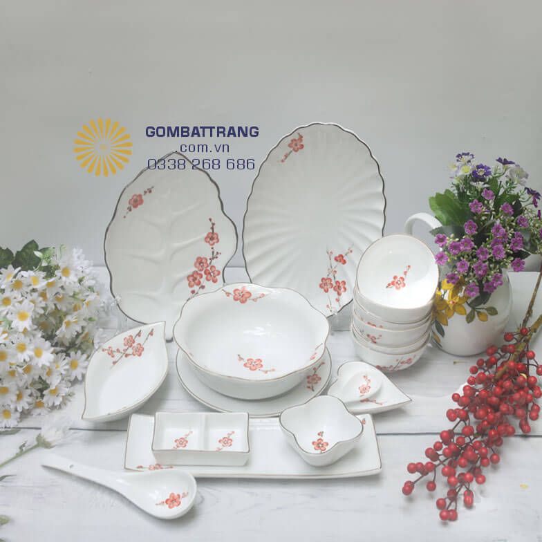 Bộ bát đĩa cao cấp mang đậm dấu ấn nghệ thuật gốm sứ truyền thống