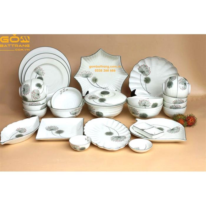 Bộ bát đĩa Gốm sứ Bát Tràng OLD-E8A363F8DAAE