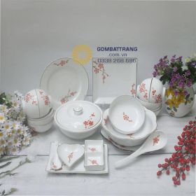 Bộ bát đĩa đẹp cao cấp gốm Bát Tràng