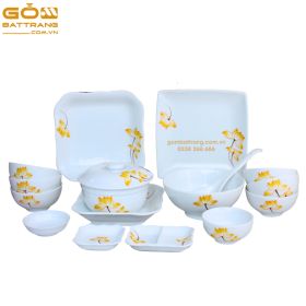 Bộ Bát đĩa gốm sứ Bát Tràng OLD-F95372E55F53