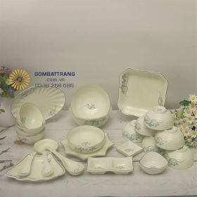 Bộ bát đĩa sang trọng trang trí nội thất phòng bếp hiện đại