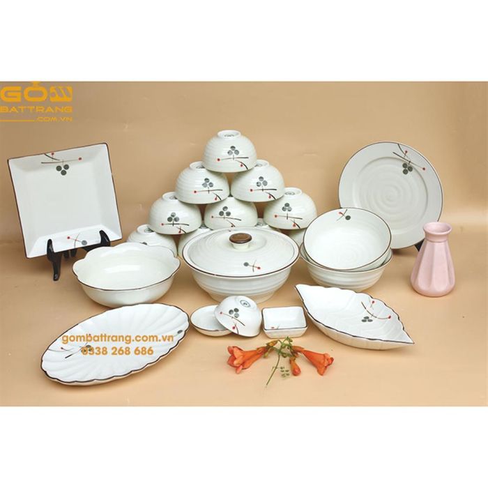 Bộ bát đĩa gốm sứ Bát Tràng OLD-263ADDAD726E
