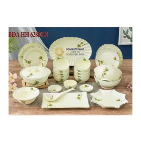 Bộ bát đĩa gốm sứ bát tràng- Món quà tân gia ý nghĩa