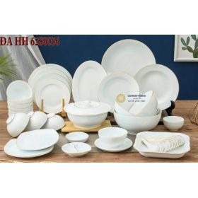 Bộ bát đĩa gốm sứ bát tràng sang trọng cho bàn ăn