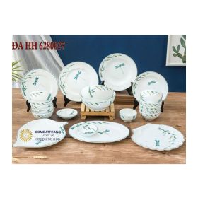 Bộ bát đĩa gốm sứ bát tràng-Sứ cao cấp chống xước, an toàn