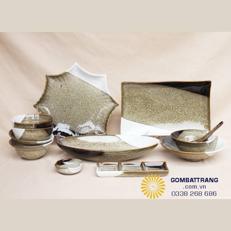 Trọn bộ set bát đĩa men hỏa biến cao cấp, phù hợp cho những bữa tiệc gia đình ấm cúng hoặc làm quà tặng tân gia sang trọng, ý nghĩa.