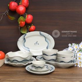 Bộ bát đĩa sang trọng Bát Tràng mang phong cách Việt