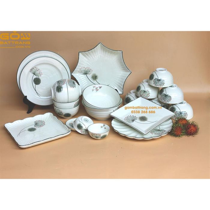 Bộ Bát Đĩa Sứ Cao Cấp OLD-CAEF92C7B747