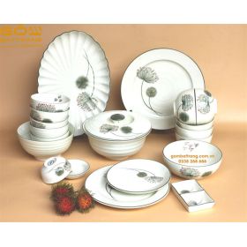 Bộ Bát Đĩa Sứ Cao Cấp Bát Tràng quà tặng gốm sứ