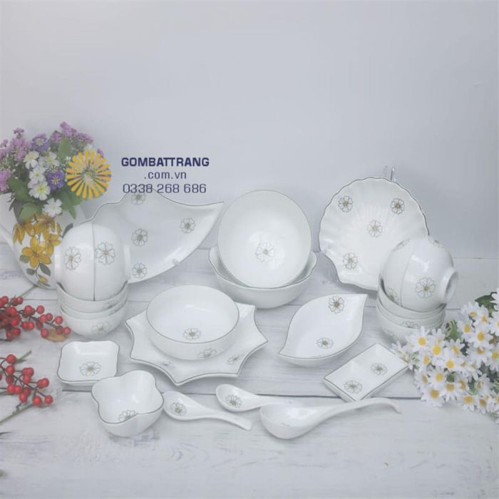 Bộ bát đĩa trang trí hàng cao cấp