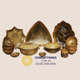 Bộ bát đĩa xinh Bát Tràng độc bản đạt chuẩn nhà hàng