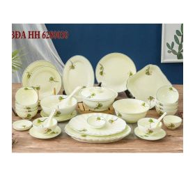 Bộ chén đĩa cao cấp bát tràng - Mang sắc xuân vào căn bếp