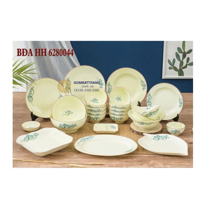 Bộ chén đĩa cao cấp bát tràng– Set đầy đủ cho gia đình