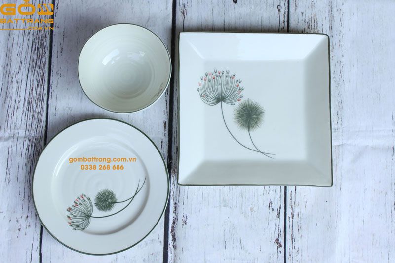 Bộ Đồ Ăn Cao Cấp Gốm Sứ Bát Tràng- Phù Hợp Với Mọi Không Gian Bếp Việt.Bộ Bát Đĩa Bát Tràng Giá Rẻ