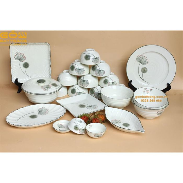 Bộ đồ ăn gốm sứ Bát Tràng OLD-8AEC72C32CA1