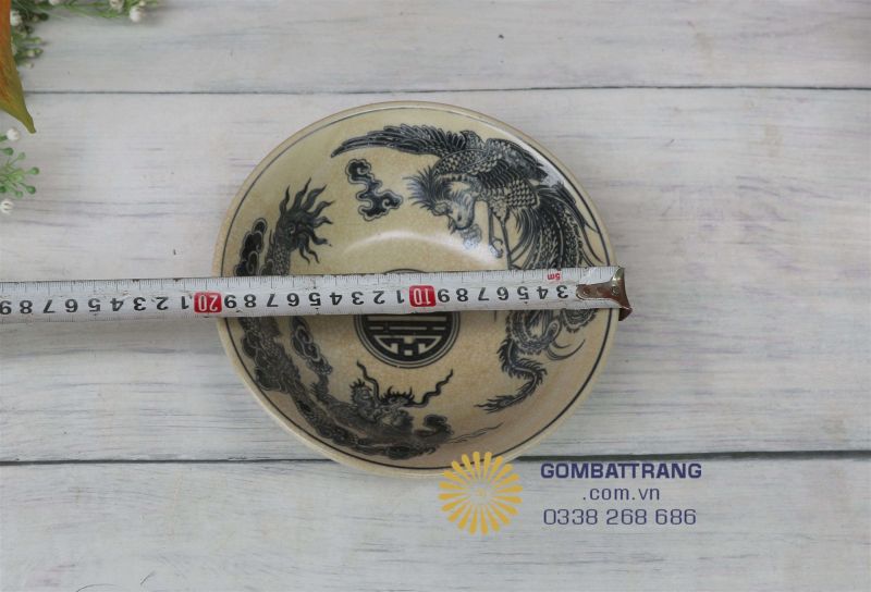 Bát ăn men rạn họa tiết hoa mặt trời – bền đẹp, chuẩn phong cách bàn ăn Việt