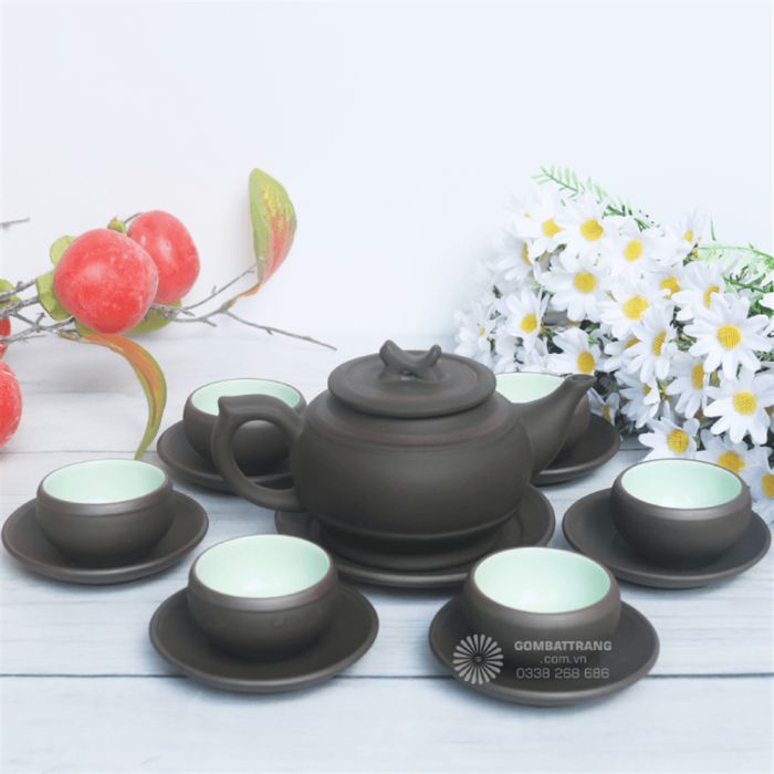 Bộ tách trà gốm Bát Tràng cao cấp